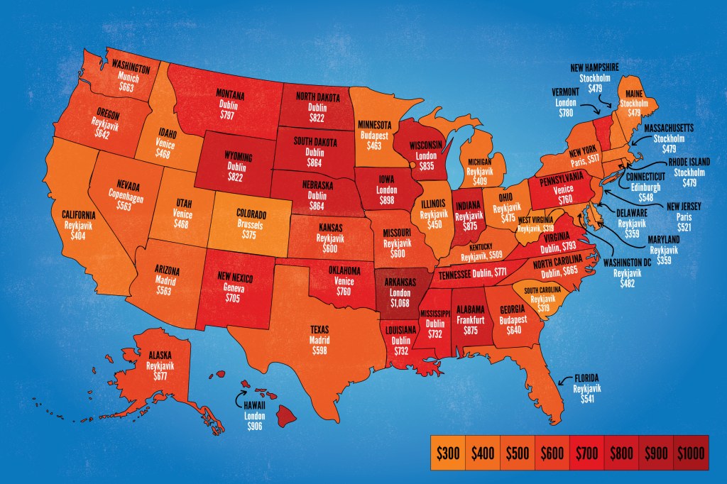 Picture of: Cheapest Flight to Europe From Every US State – Thrillist