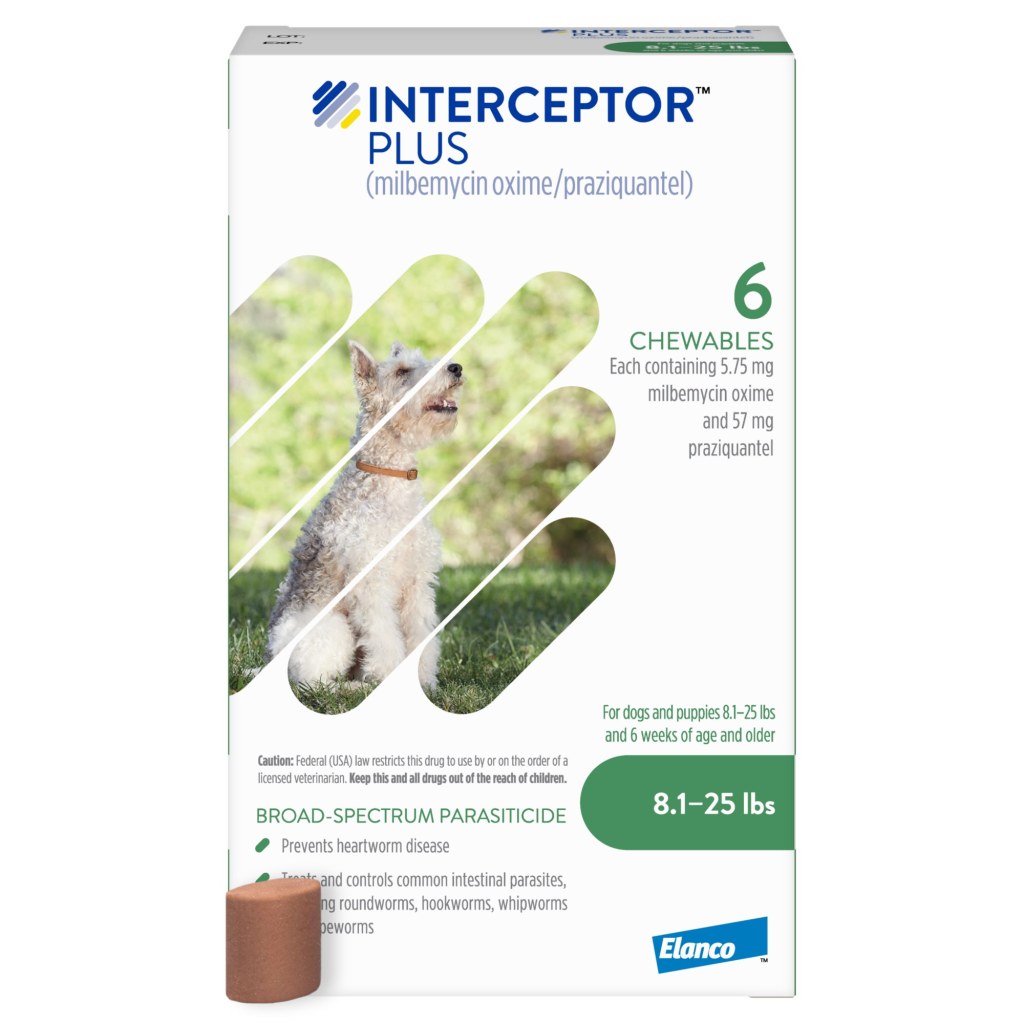 Picture of: Interceptor Plus Chewables for Dogs  to  lbs