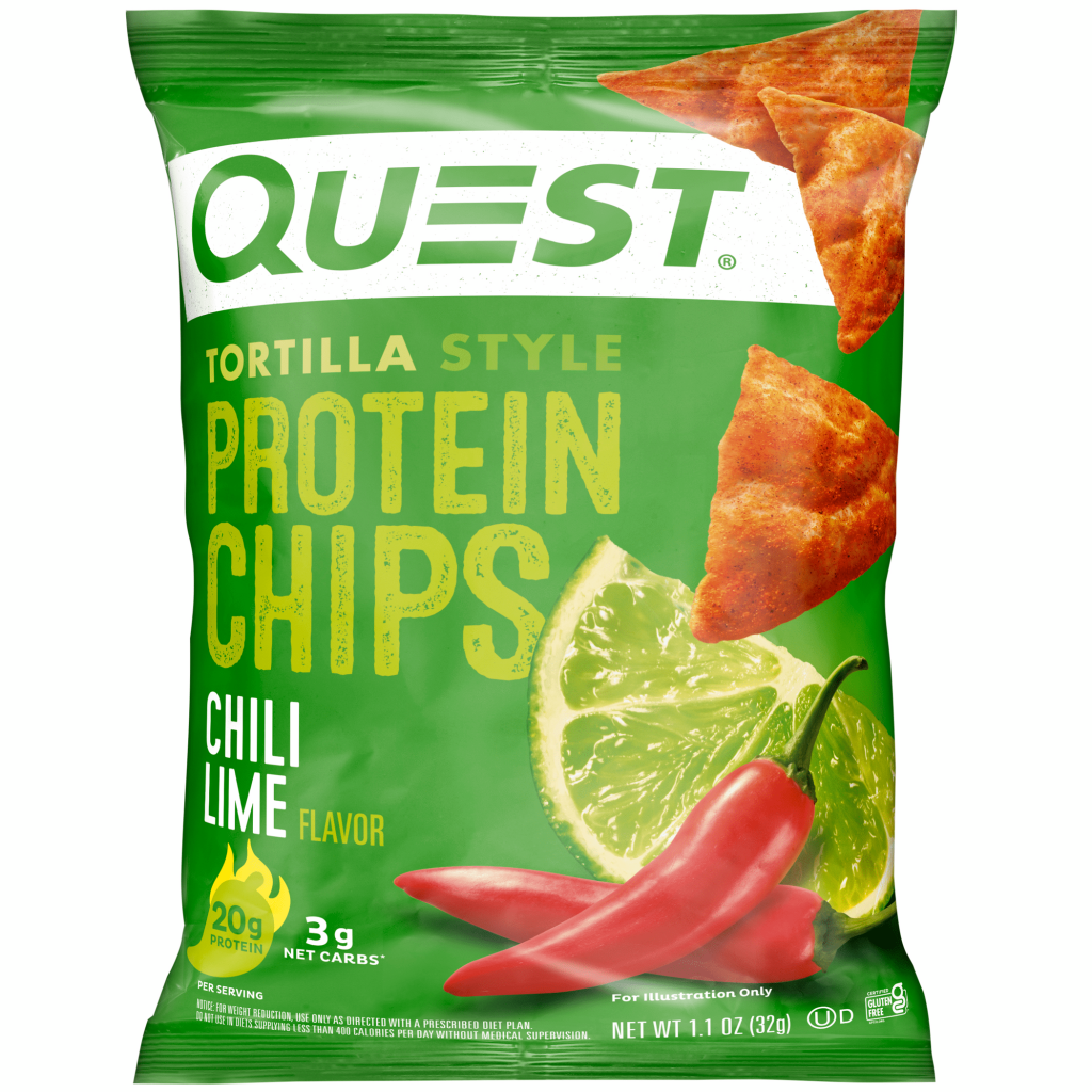 Picture of: Quest Nutrition, Tortilla Style Protein Chips, Low Carb, High Protein,  Chili Lime,