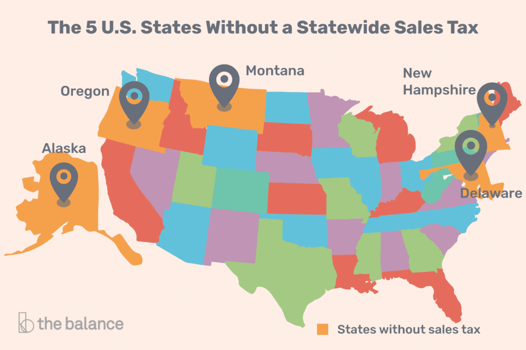 Picture of: US States Without a Statewide Sales Tax